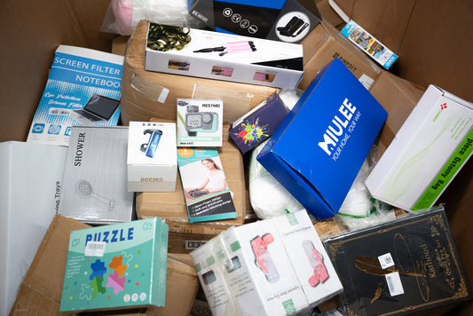 Purchase AMZ LPN high-piece-count truckloads featuring electronics, kids' toys, home goods, general merchandise, health and beauty items, seasonal food, and apparel from Zapps Wholesale.