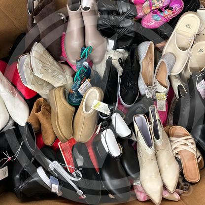 Purchase TGT Shoes truckloads featuring a mix of men's, women's, and baby shoes in all seasons and sizes from Zapps Wholesale.